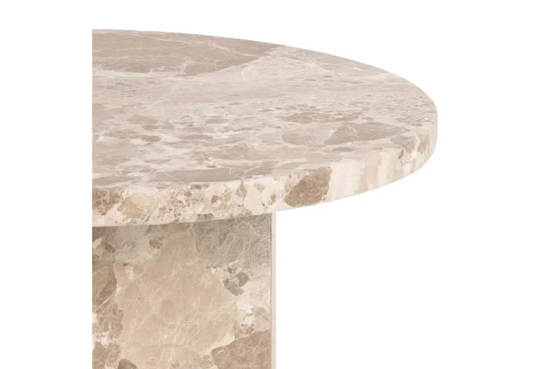 Prisa Rundt Sidebord i Marmorstein 50 cm - Beige - Møbler - Bord - Avlastningsbord & sidobord - Brettbord og småbord