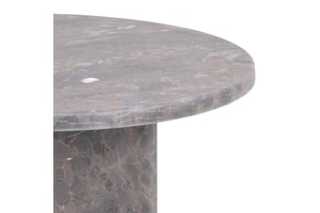 Prisa Rundt Sidebord i Marmorstein 50 cm - Grå / Brun - Møbler - Bord - Avlastningsbord & sidobord - Lampebord & sidebord