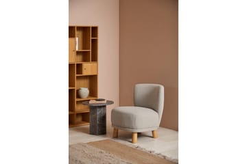 Prisa Rundt Sidebord i Marmorstein 50 cm - Grå / Brun - Møbler - Bord - Avlastningsbord & sidobord - Lampebord & sidebord