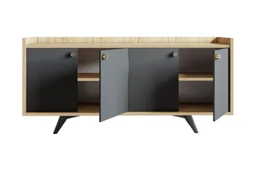 Qeleddun Avlastningsbord 150 cm - Antrasitt/Natur - Møbler - Bord - Avlastningsbord & sidobord - Konsollbord & gangbord