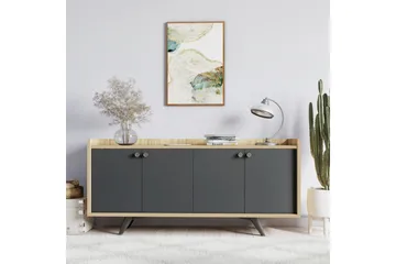 Qeleddun Avlastningsbord 150 cm - Antrasitt/Natur - Møbler - Bord - Avlastningsbord & sidobord - Konsollbord & gangbord