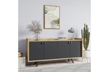 Qeleddun Avlastningsbord 150 cm - Antrasitt/Natur - Møbler - Bord - Avlastningsbord & sidobord - Konsollbord & gangbord