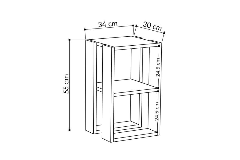 Quival Nattbord 30 cm - Multifarget - Møbler - Bord - Avlastningsbord & sidobord - Sengebord & nattbord