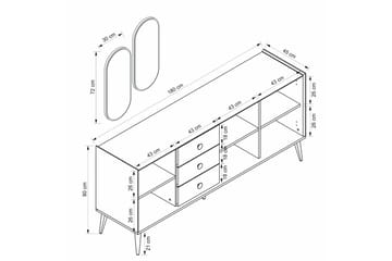 Ralor Konsollbord 180 cm - Hvit - Møbler - Bord - Avlastningsbord & sidobord - Konsollbord & gangbord