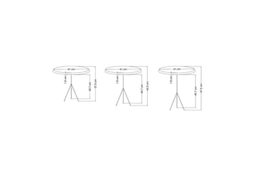 Ranko Hekkebord 41 cm - Brun/Cremehvit/Antrasitt - Møbler - Bord - Avlastningsbord & sidobord - Settbord