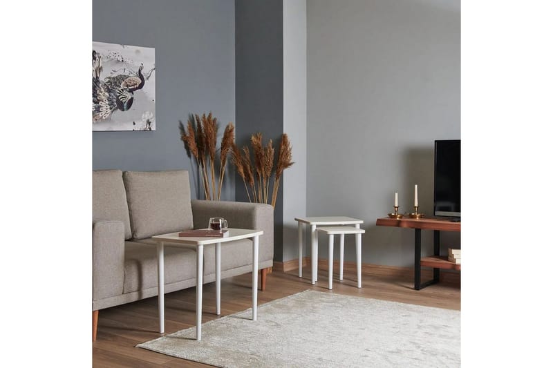 Ranko Hekkebord 58 cm - Cremehvit - Møbler - Bord - Avlastningsbord & sidobord - Settbord