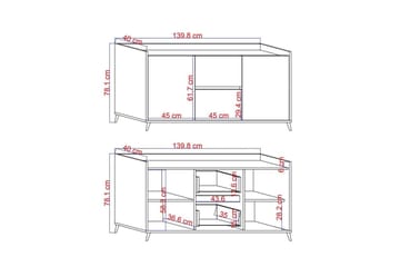 Ranko Konsollbord 139.8 cm - Hvit/Lysfarget tre - Møbler - Bord - Avlastningsbord & sidobord - Konsollbord & gangbord
