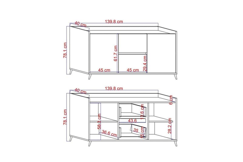 Ranko Konsollbord 139.8 cm - Hvit/Lysfarget tre - Møbler - Bord - Avlastningsbord & sidobord - Konsollbord & gangbord