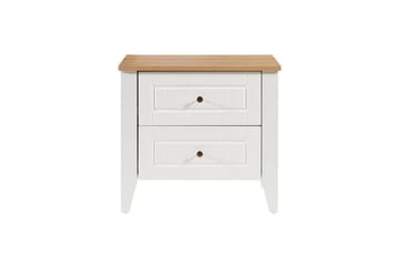 Ranko Nattbord 60 cm - Mellomfarget tre/Hvit - Møbler - Bord - Avlastningsbord & sidobord - Sengebord & nattbord