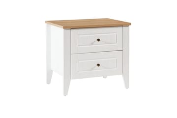 Ranko Nattbord 60 cm - Mellomfarget tre/Hvit - Møbler - Bord - Avlastningsbord & sidobord - Sengebord & nattbord