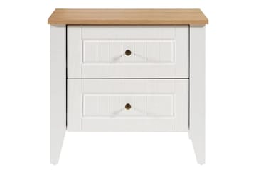 Ranko Nattbord 60 cm - Mellomfarget tre/Hvit - Møbler - Bord - Avlastningsbord & sidobord - Sengebord & nattbord