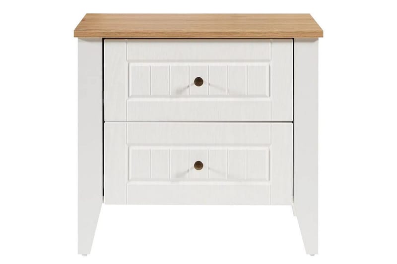 Ranko Nattbord 60 cm - Mellomfarget tre/Hvit - Møbler - Bord - Avlastningsbord & sidobord - Sengebord & nattbord