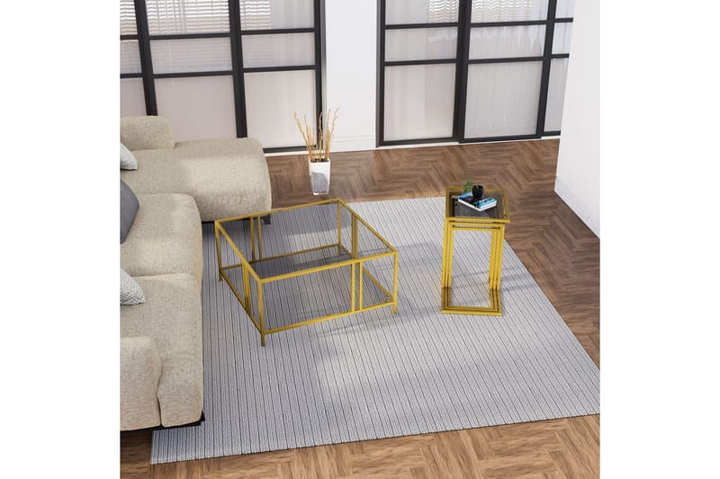 Ransdorp Settbord 42 cm - Gull - Møbler - Bord - Avlastningsbord & sidobord - Settbord