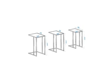 Ransdorp Settbord 42 cm - Sort - Møbler - Bord - Avlastningsbord & sidobord - Settbord