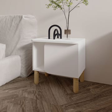 Relento Nattbord 50 cm, Åpen Oppbevaring - Hvit - Møbler - Bord - Avlastningsbord & sidobord - Sengebord & nattbord
