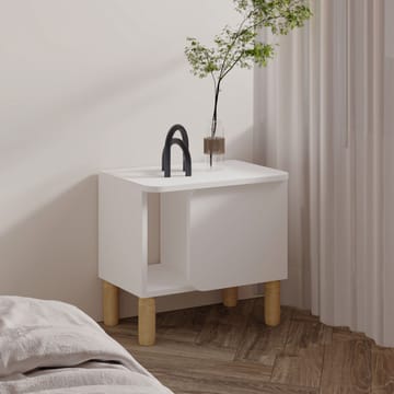 Relento Nattbord 50 cm, Åpen Oppbevaring - Hvit - Møbler - Bord - Avlastningsbord & sidobord - Sengebord & nattbord