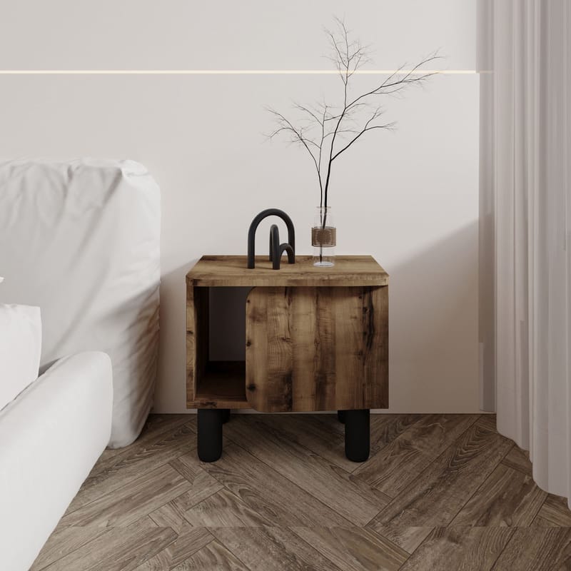 Relento Nattbord 50x48,6x30 cm - Antikk valnøtt - Møbler - Bord - Avlastningsbord & sidobord - Sengebord & nattbord