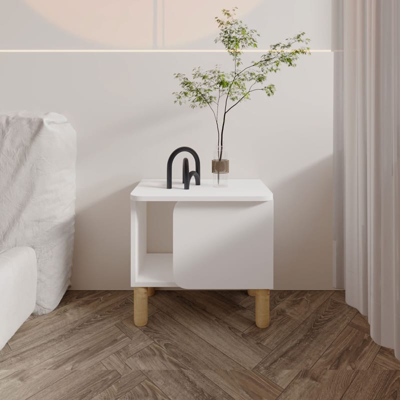 Relento Nattbord 50x48,6x30 cm - Hvit - Møbler - Bord - Avlastningsbord & sidobord - Sengebord & nattbord