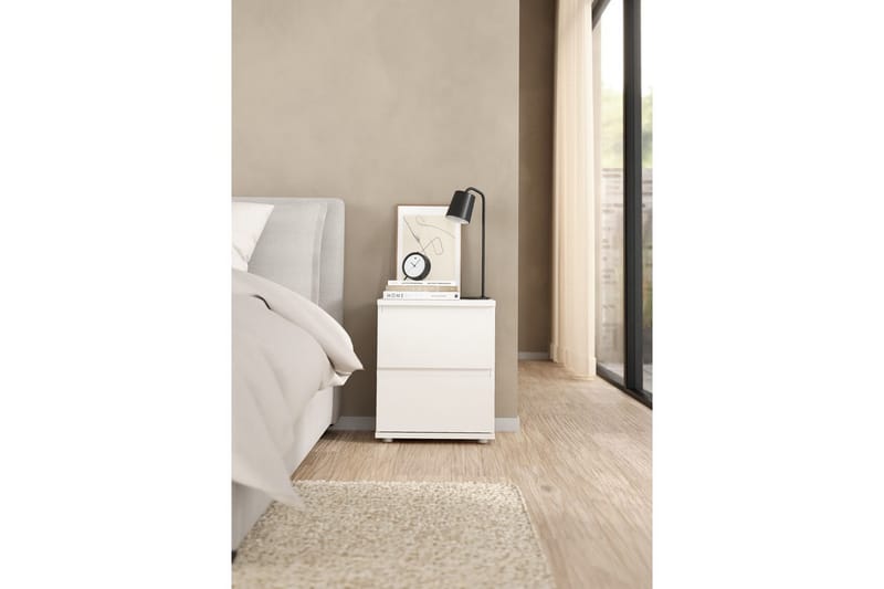 Rengo Nattbord 40 cm - Hvit - Møbler - Bord - Avlastningsbord & sidobord - Sengebord & nattbord