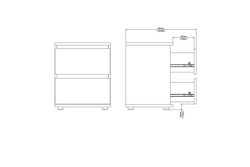 Rengo Sengebord 40,2 cm - Natur - Møbler - Bord - Avlastningsbord & sidobord - Sengebord & nattbord