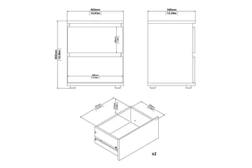 Rengo Sengebord 40,2 cm - Natur - Møbler - Bord - Avlastningsbord & sidobord - Sengebord & nattbord