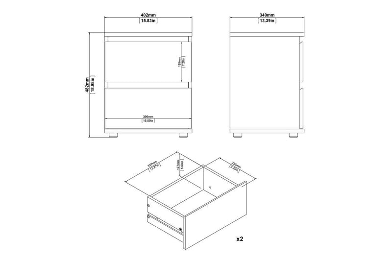 Rengo Sengebord 40,2 cm - Natur - Møbler - Bord - Avlastningsbord & sidobord - Sengebord & nattbord