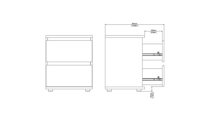 Rengo Sengebord 40,2 cm - Natur - Møbler - Bord - Avlastningsbord & sidobord - Sengebord & nattbord