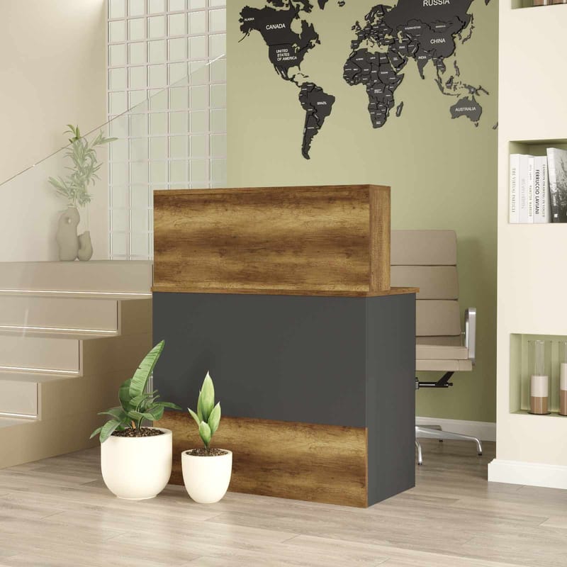 Resepsjonsbord Skye Decor Bren (90 x 110 x 44,5 cm) Baroq Antrasitt - Baroq og antrasitt - Møbler - Bord - Avlastningsbord & sidobord - Konsollbord & gangbord