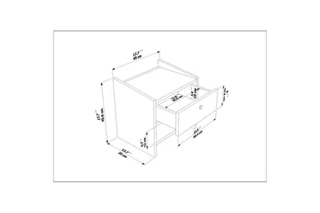 Retzow Nattbord - Hvit - Møbler - Bord - Avlastningsbord & sidobord - Sengebord & nattbord