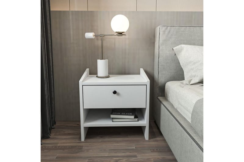 Retzow Nattbord - Hvit - Møbler - Bord - Avlastningsbord & sidobord - Sengebord & nattbord