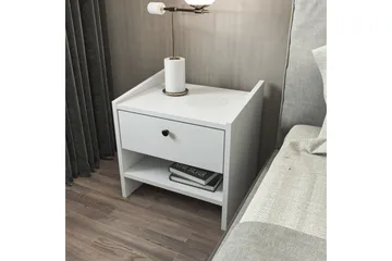 Retzow Nattbord - Hvit - Møbler - Bord - Avlastningsbord & sidobord - Sengebord & nattbord