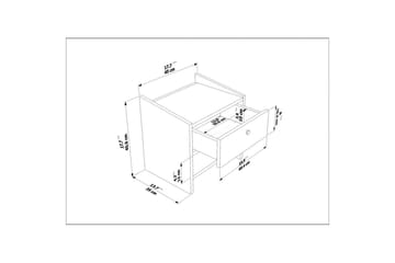 Retzow Nattbord - Valnøtt - Møbler - Bord - Avlastningsbord & sidobord - Sengebord & nattbord