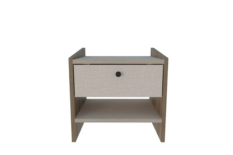 Retzow Nattbord - Valnøtt/Beige - Møbler - Bord - Avlastningsbord & sidobord - Sengebord & nattbord