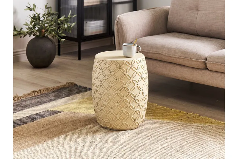Rigge Sidebord 33 cm - Beige - Møbler - Bord - Avlastningsbord & sidobord - Lampebord & sidebord