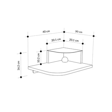 Rilina Nattbord 40 cm - Krem - Møbler - Bord - Avlastningsbord & sidobord - Sengebord & nattbord