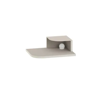 Rilina Veggmontert Nattbord 40 cm med Lyst Treutseende, Oppbevaring med Hylle og LED-belysning - Beige - Møbler - Bord - Avlastningsbord & sidobord - Sengebord & nattbord