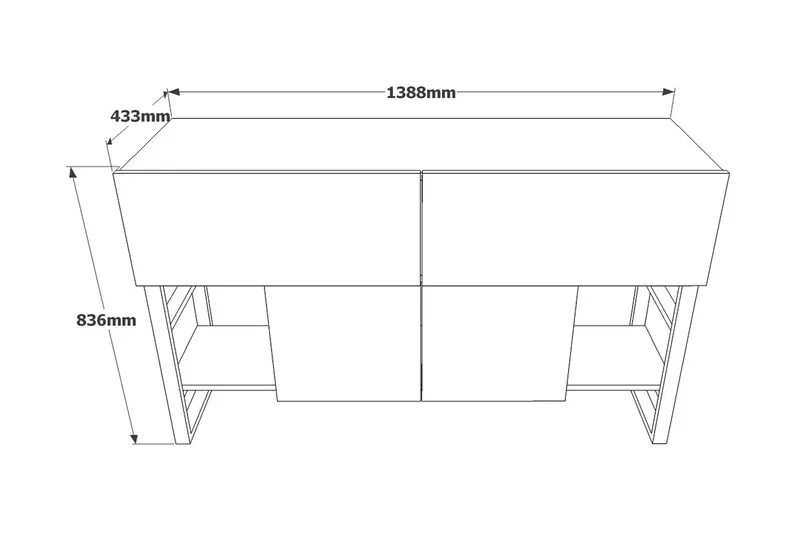 Rinorea Konsollbord 139x83,6 cm - Grønn - Møbler - Bord - Avlastningsbord & sidobord - Konsollbord & gangbord