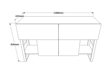 Rinorea Konsollbord 139x83,6 cm - Grønn - Møbler - Bord - Avlastningsbord & sidobord - Konsollbord & gangbord