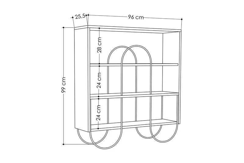 Riskalen Avlastningsbord - Hvit - Møbler - Bord - Avlastningsbord & sidobord - Konsollbord & gangbord