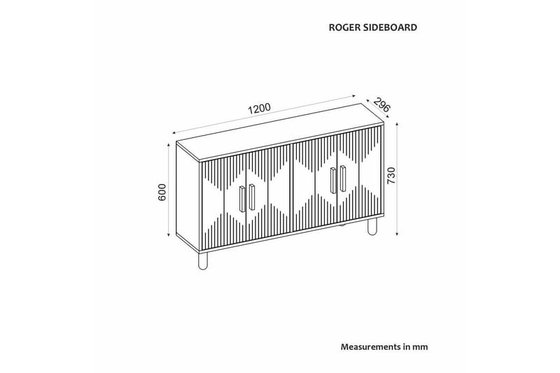 Roger konsollbord 120 cm - Gråfarget tre - Møbler - Bord - Avlastningsbord & sidobord - Konsollbord & gangbord