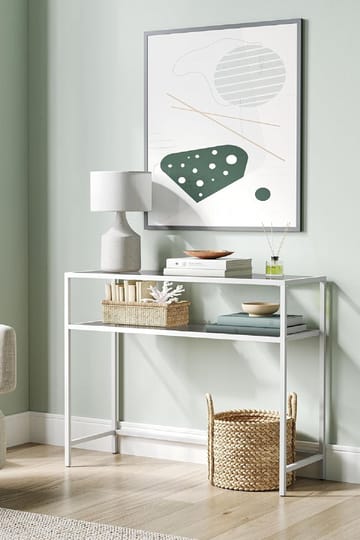 Rovena Kommode 90 cm - Hvit og transparent - Møbler - Bord - Avlastningsbord & sidobord - Konsollbord & gangbord