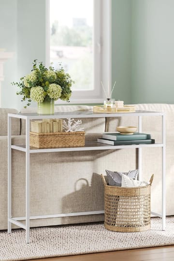 Rovena Kommode 90 cm - Hvit og transparent - Møbler - Bord - Avlastningsbord & sidobord - Konsollbord & gangbord