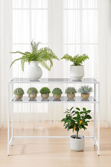 Rovena Kommode 90 cm - Hvit og transparent - Møbler - Bord - Avlastningsbord & sidobord - Konsollbord & gangbord