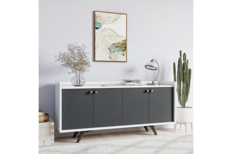 Ruigoord Avlastningsbord 150 cm - Antrasitt/Hvit - Møbler - Bord - Avlastningsbord & sidobord - Konsollbord & gangbord