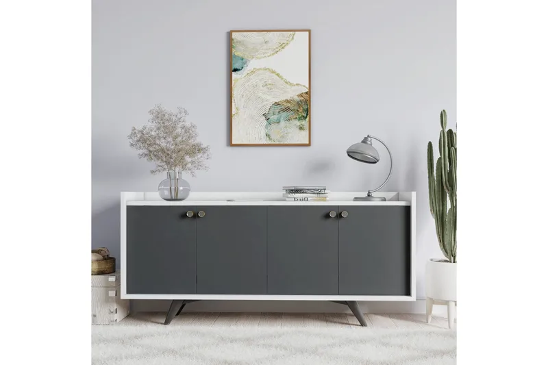 Ruigoord Avlastningsbord 150 cm - Antrasitt/Hvit - Møbler - Bord - Avlastningsbord & sidobord - Konsollbord & gangbord