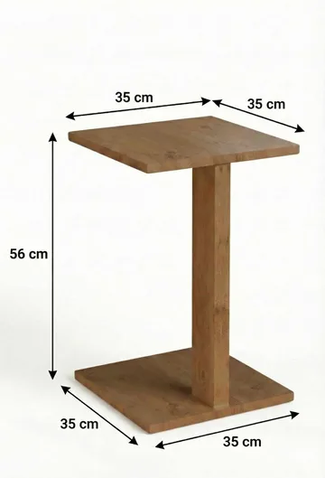 Rumira Sidebord 35 cm - Eik - Møbler - Bord - Avlastningsbord & sidobord - Pidestall & blomsterpidestall
