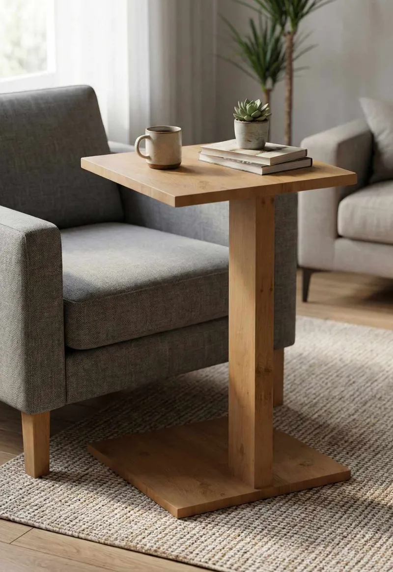 Rumira Sidebord 35 cm - Eik - Møbler - Bord - Avlastningsbord & sidobord - Pidestall & blomsterpidestall