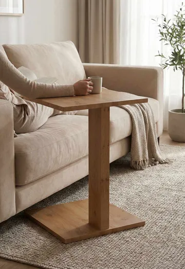 Rumira Sidebord 35 cm - Eik - Møbler - Bord - Avlastningsbord & sidobord - Pidestall & blomsterpidestall