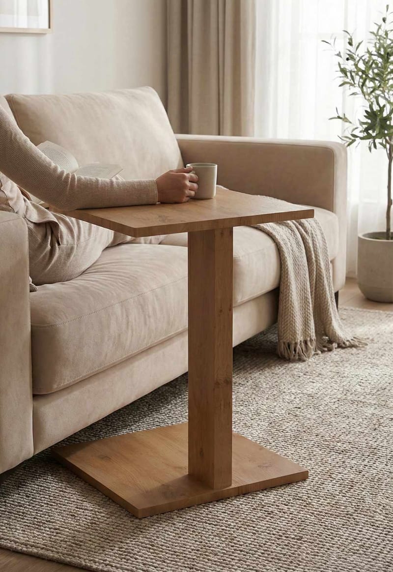 Rumira Sidebord 35 cm - Eik - Møbler - Bord - Avlastningsbord & sidobord - Pidestall & blomsterpidestall