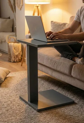 Rumira Sidebord 35 cm - Grå - Møbler - Bord - Avlastningsbord & sidobord - Pidestall & blomsterpidestall